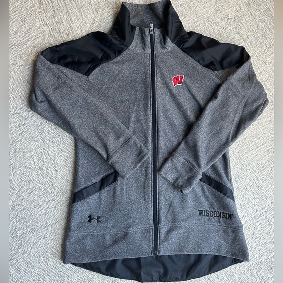 Under Armour Jackets & Blazers - Under Armour University of Wisconsin Women's Gray and Black Jacket